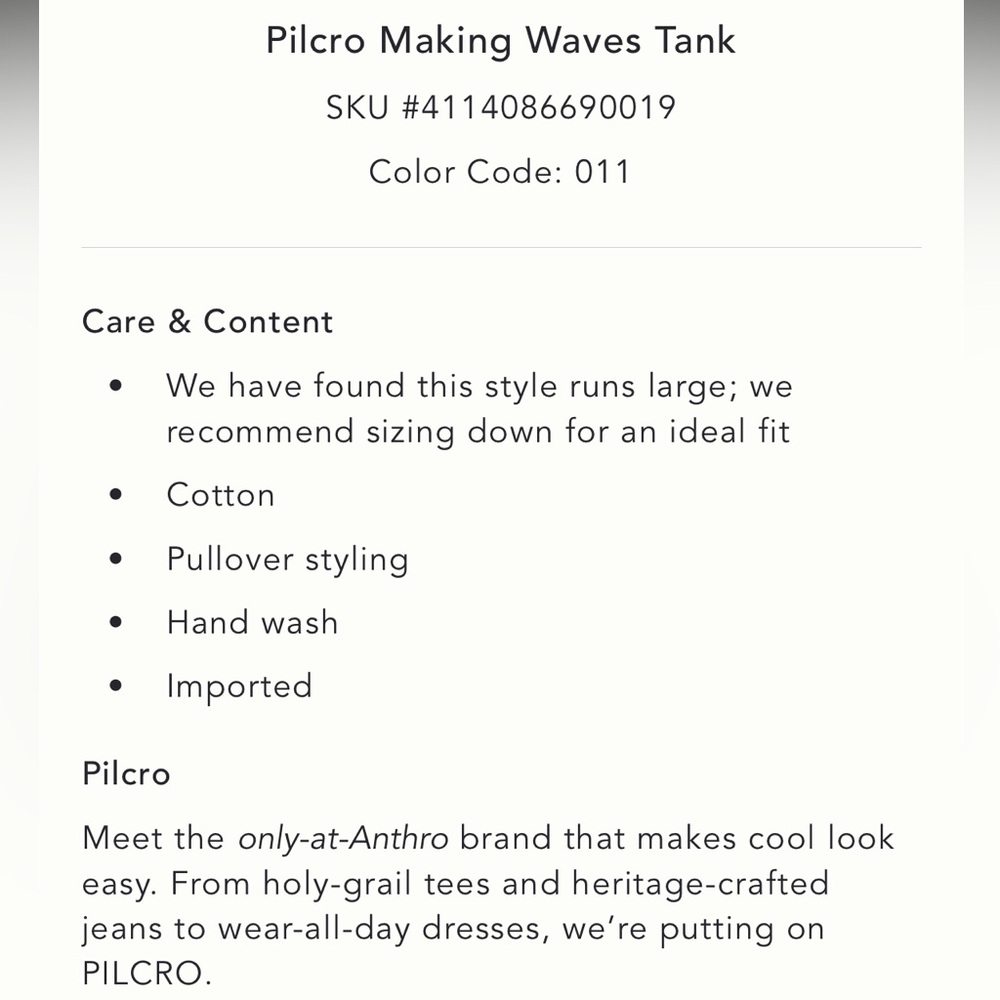 Anthro Making Waves tank - Picture 4 of 5